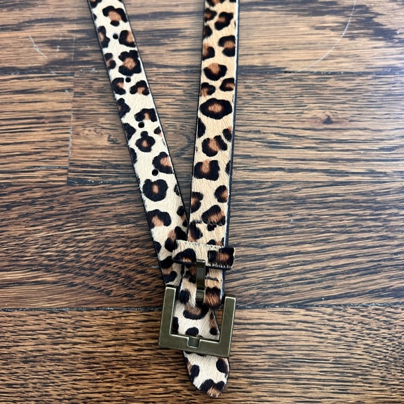 Lepord Print Leather belt - J Crew - Picture 1 of 5